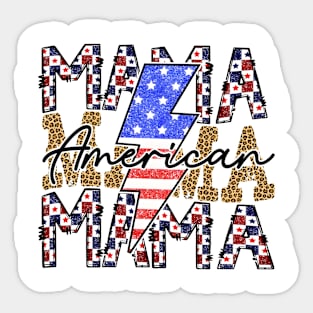 American Mama, Glitter 4th of July, Retro America, Patriotic Sticker